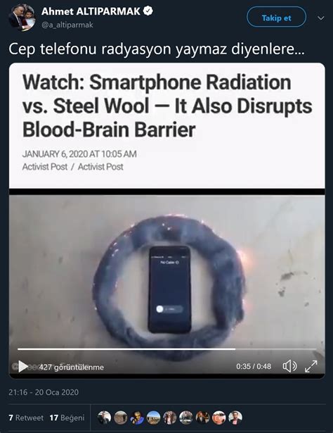 cep telefonunun yaydığı radyasyon